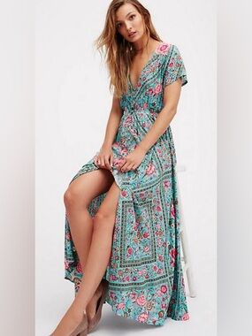 Spell Babushka gown Turquoise -original